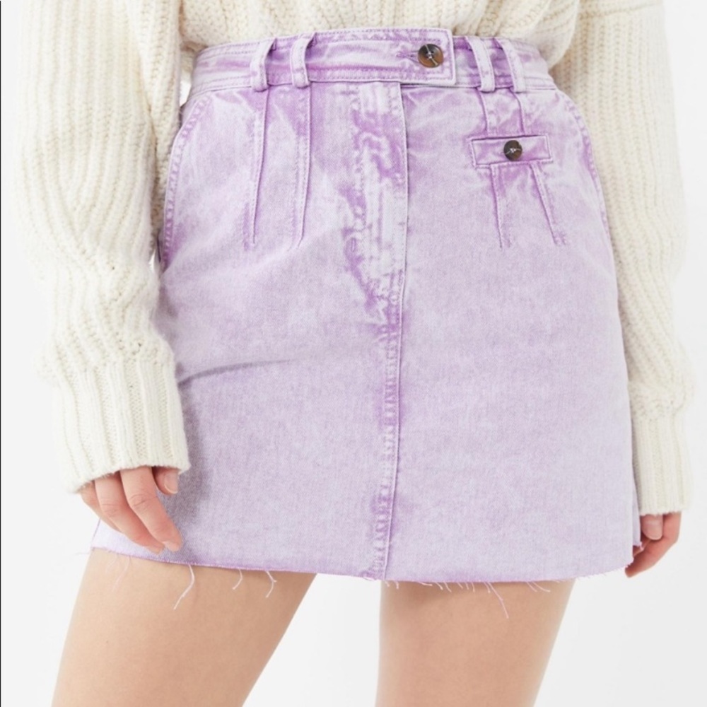 BDG Urban Outfitters Purple Lilac Acid Wash Denim Jean Skirt